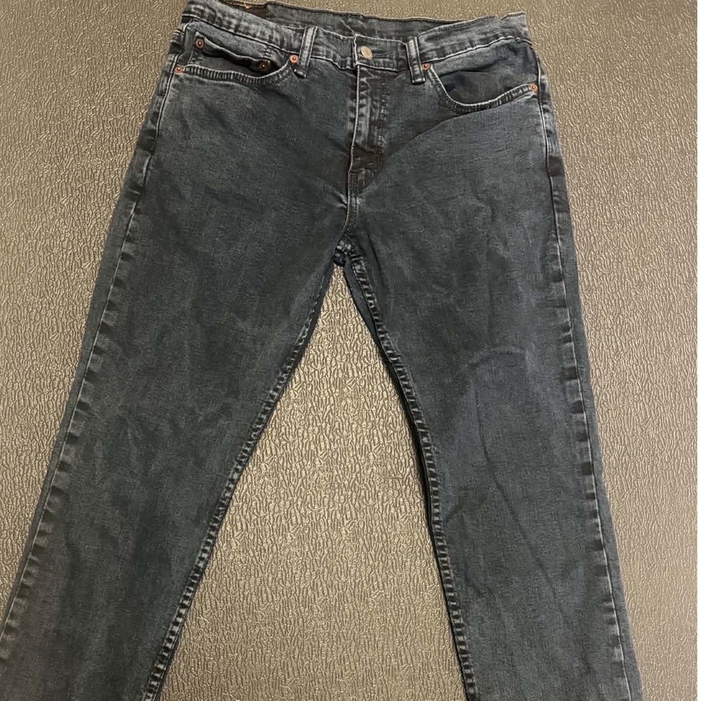 Levis 511 Slim Fit Jeans Mens 34x32 Dark Wash Black Denim Pants MJ-014